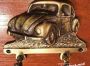 For sale - Lovely VW beetle solid brass coat hooks / hanger, USD 25