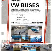 Vends - Customized Restored VW Buses  , EUR 25000