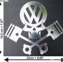 For sale - VW skull and cossed pistons - emblem, USD 30