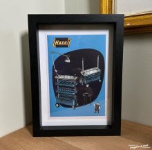 myydään - Hazet assistant illustration frame vintage car memorabilia, EUR €15