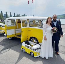 For sale - Hochzeitsfahrt VW Bus T1 mit Anhänger, CHF ab 350.-