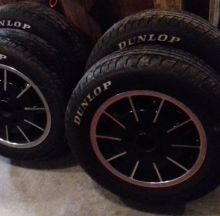 Verkaufe - Jantes Gasburner 5 X 130 + pneus Dunlop, CHF 650
