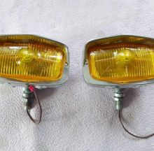 Vends - Marchal 656 yellow  chrom fog lights lamps  vw porsche  , EUR 699
