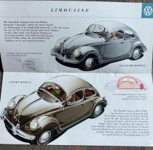 Verkaufe - Volkswagen Beetle NOS 1954 - 1956 brochure oval convertible ragto, EUR €40