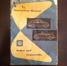 Prodajа - Volkswagen Beetle Owners manual 1955, EUR 95