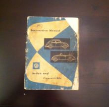 Vends - Volkswagen Beetle Owners manual 1956, EUR 95