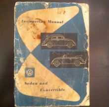 Vends - Volkswagen Beetle Owners manual 1956, EUR 75